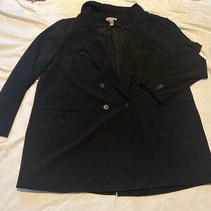 H&M Black Double Breasted Blazer / XXL